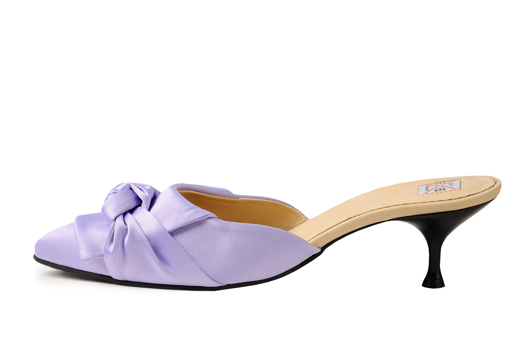 Мюли из шелка лиловые "Рири"