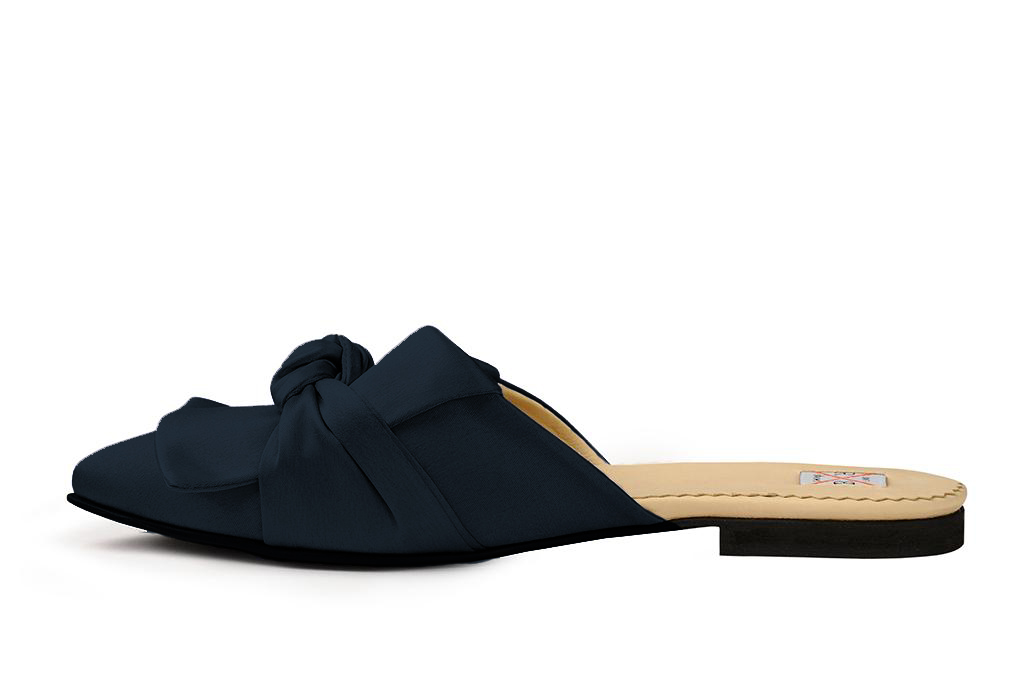 Мюли из шелка синие "Вива"