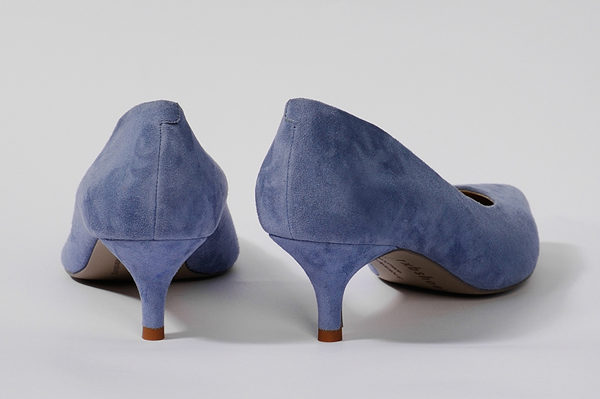 Туфли из голубой замши "Мира" р.41