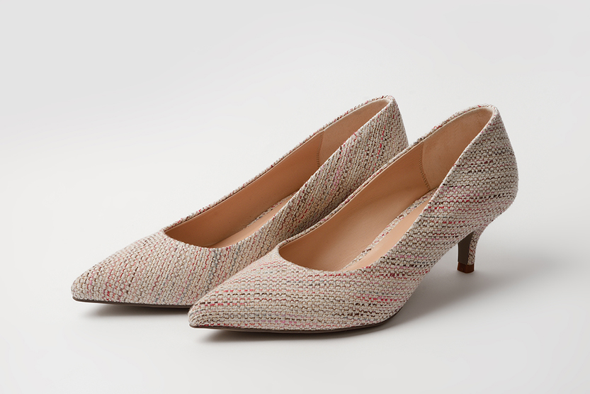 Туфли из твида розовые "Мира"