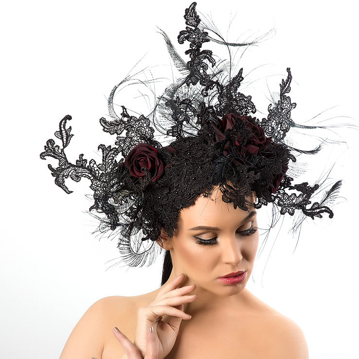 шляпа, черная шляпа, шляпа из кружева, кружевная шляпа, шляпа-маска, маска, вечерняя шляпка, шляпка для скачек, шляпка для фотосессии, ручная работа дизайнерская шляпа, шляпа с цветами, шляпа с перьями Анна Андриенко, Anna Andrienko, hats, hat handmade, купить шляпу, шляпки в питере, шляпки спб, купить вечернюю шляпку,