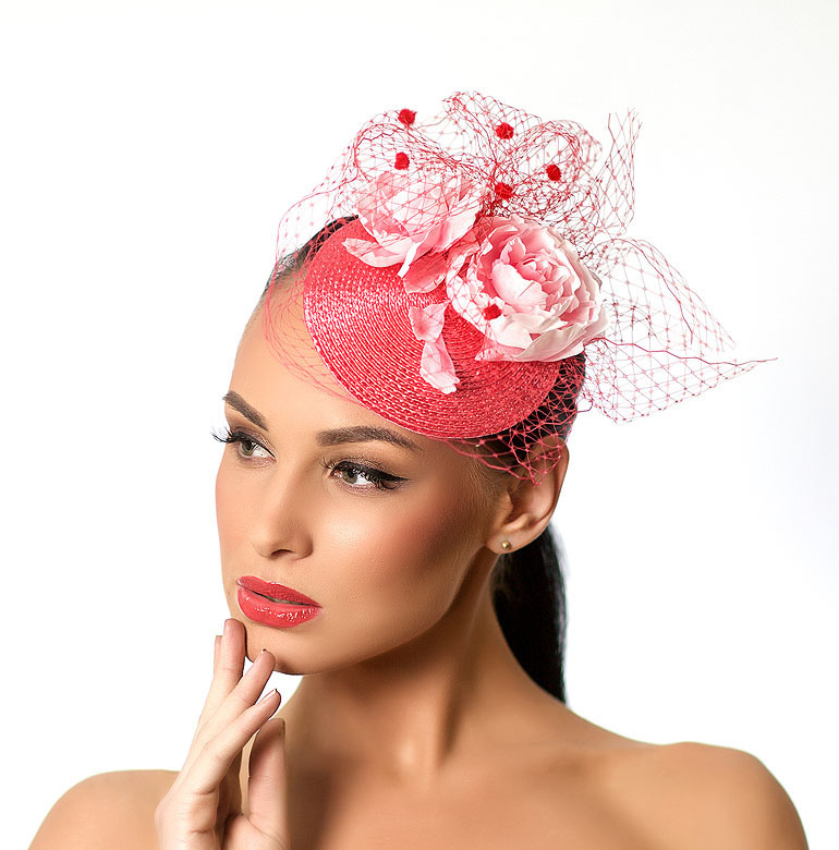 купить шляпку, шляпка-таблетка, таблетка, розовая шляпка, шляпка с цветами, шляпка с вуалью, маленькая шляпка, женская шляпка, вечерняя шляпка, шляпка для скачек, шляпка для свадьбы, шляпка для праздника, Анна Андриенко,