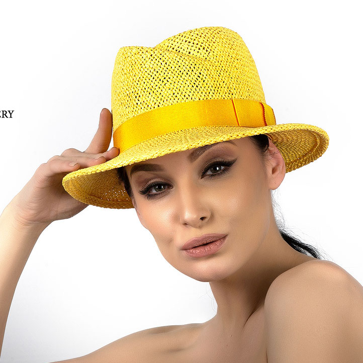 Летняя женская шляпа  желтая купить в Москве, шляпки Анна Андриенко СПб