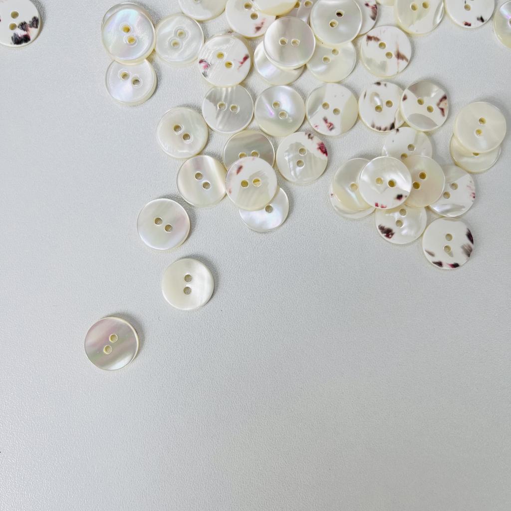 Пуговицы из ракушки. Аметистовый бочок. 15 мм