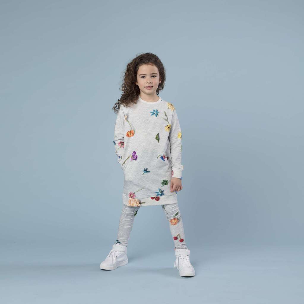 "Вязанные цветы" Платье и леггинсы Дети.