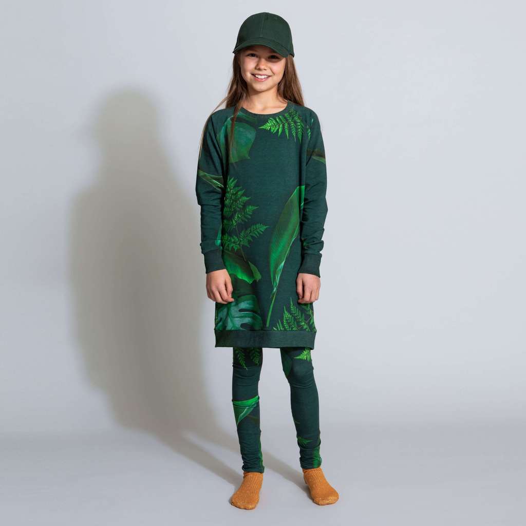 "Тропический лес" Платье и леггинсы Дети.