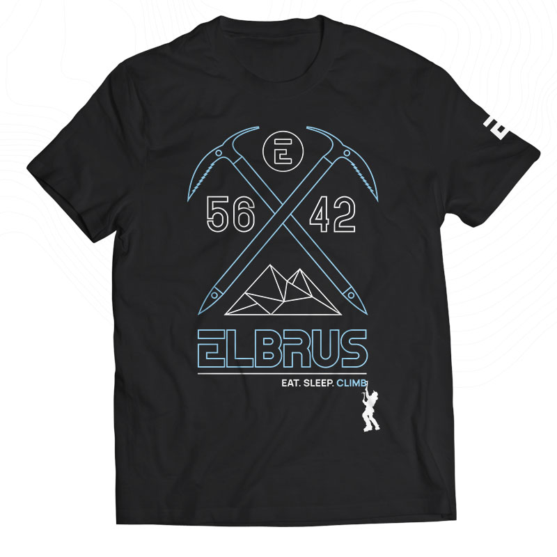 Футболка «С ледорубом на Эльбрус»