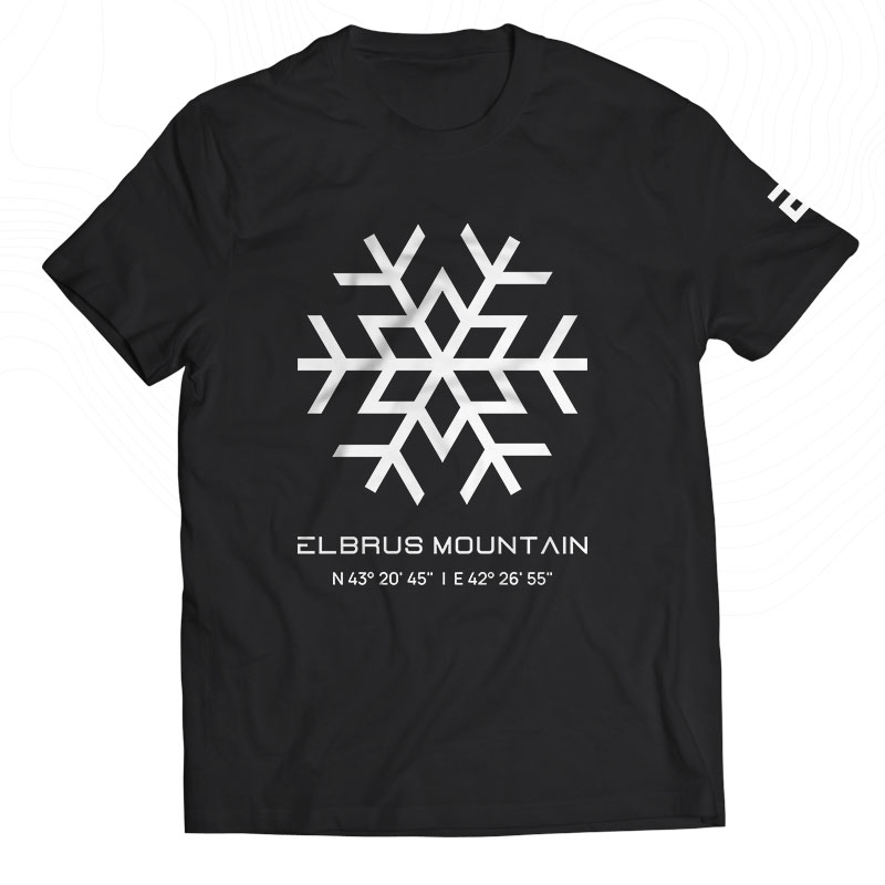 Футболка «Elbrus mountain с координатами»