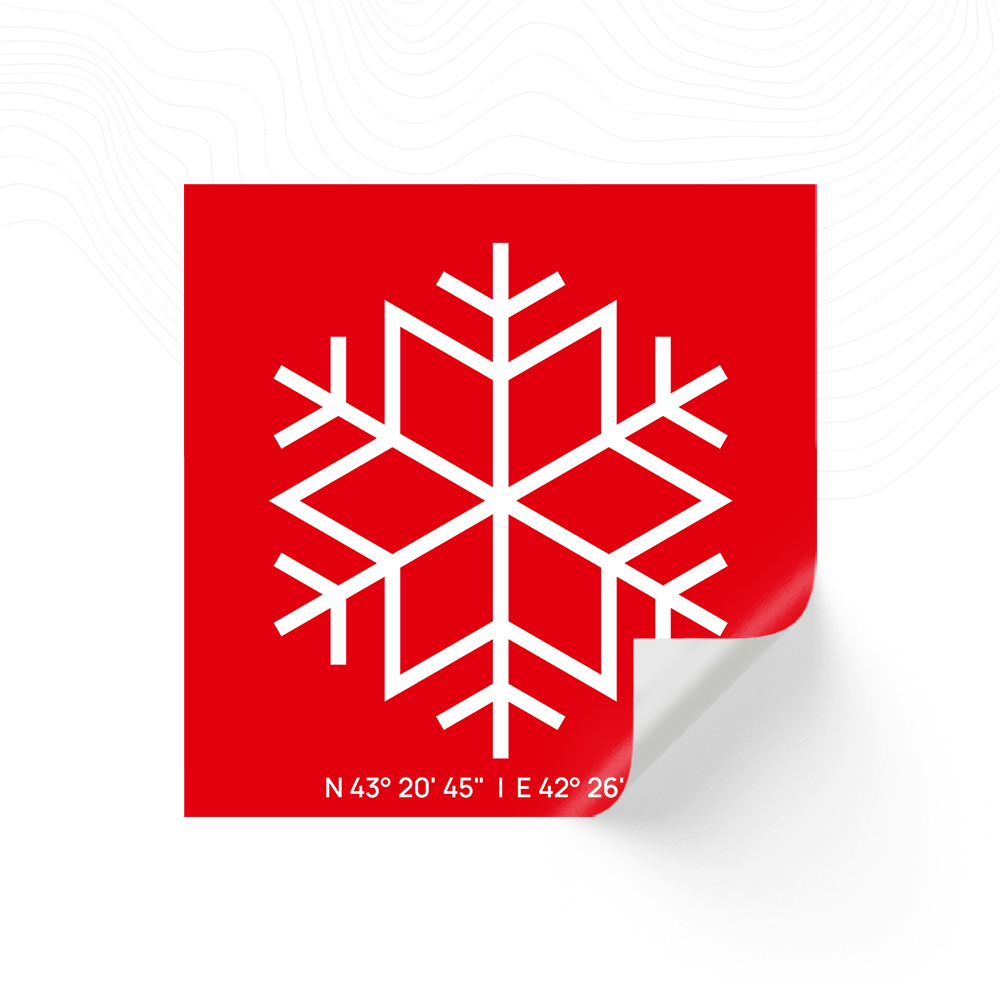 Наклейка «Elbrus snowflake»