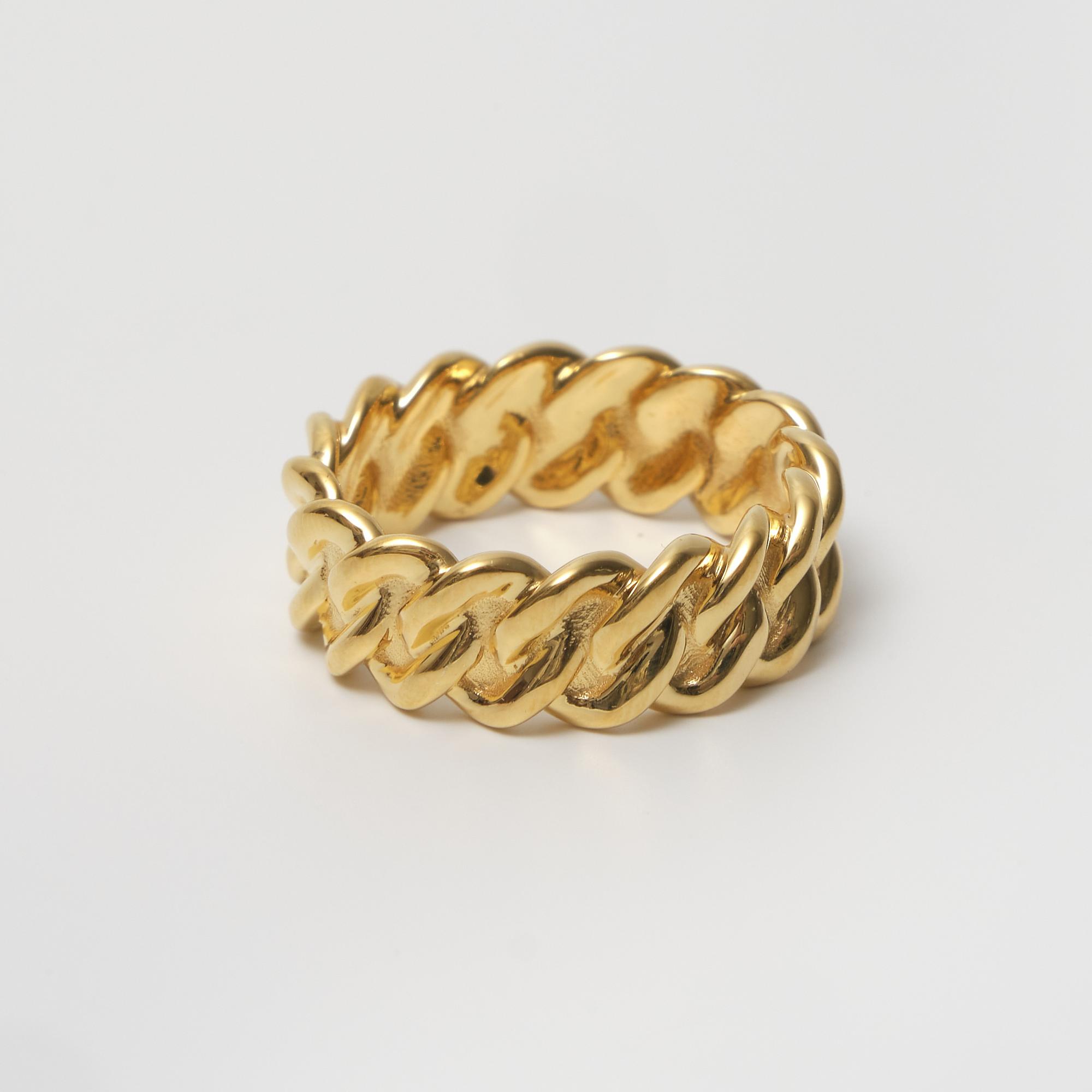 Кольцо ATRANI фактурное с позолотой