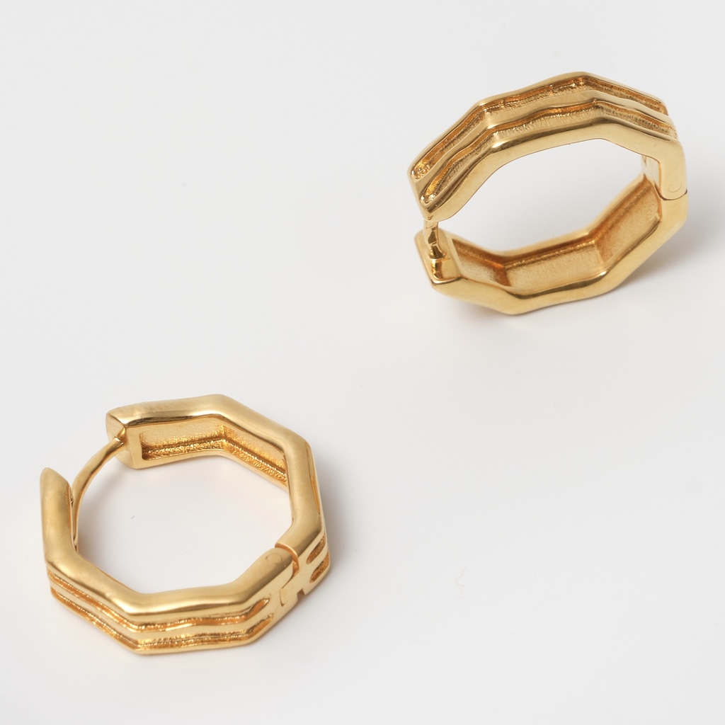 Серьги-кольца FORMIA с позолотой