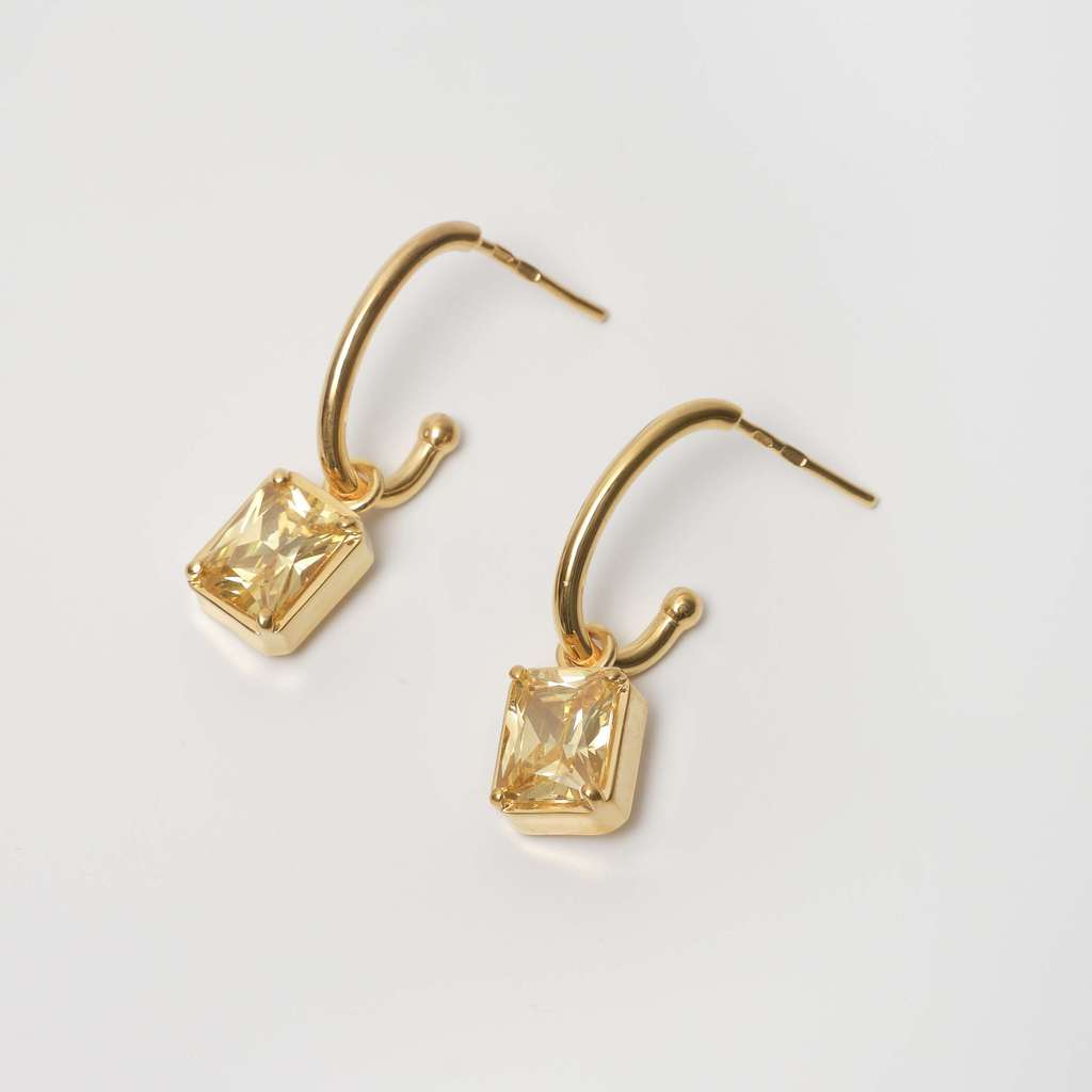 PREMIUM COLLECTION: Серьги TERMOLI с солнечными фианитами