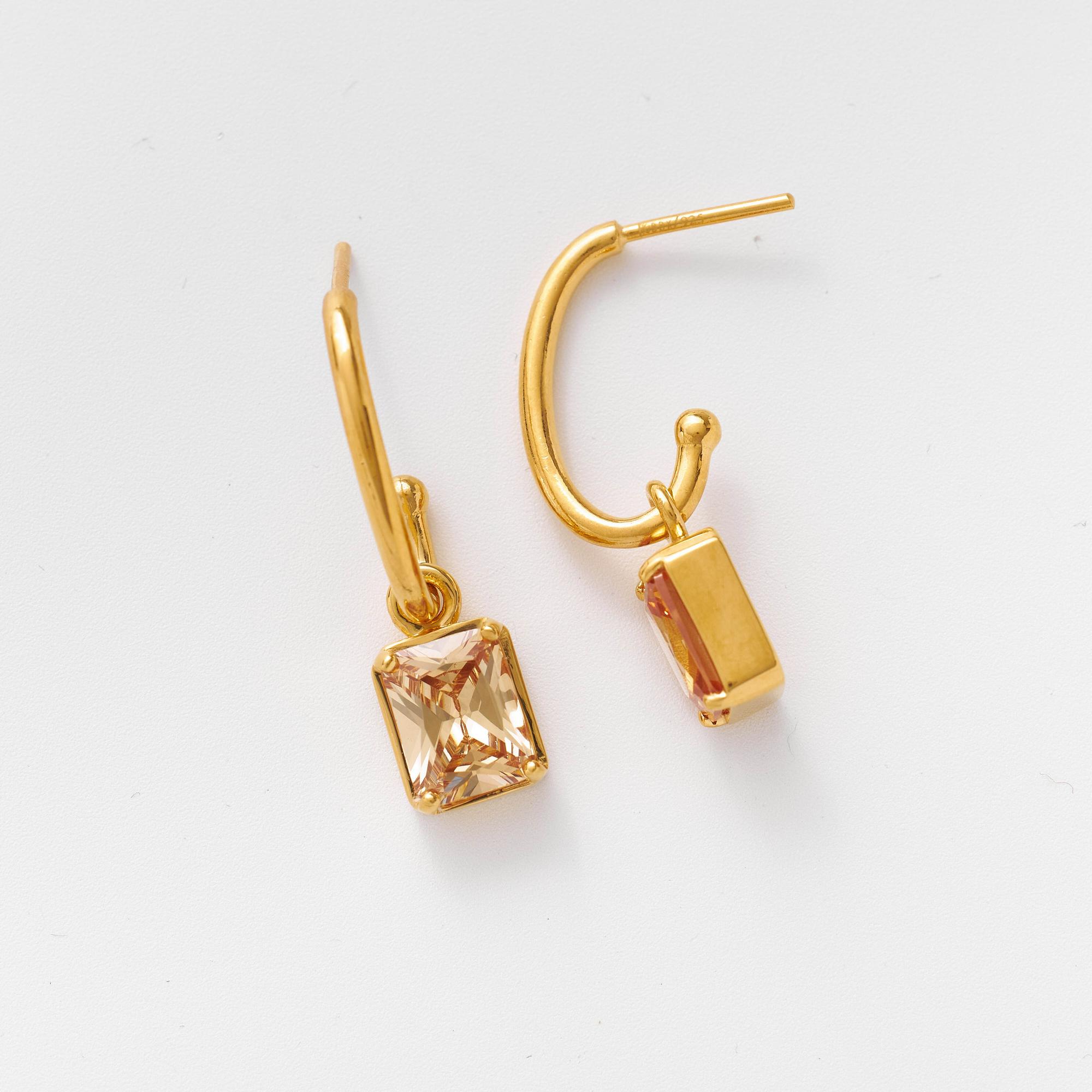 PREMIUM COLLECTION: Серьги TERMOLI с фианитами шампань