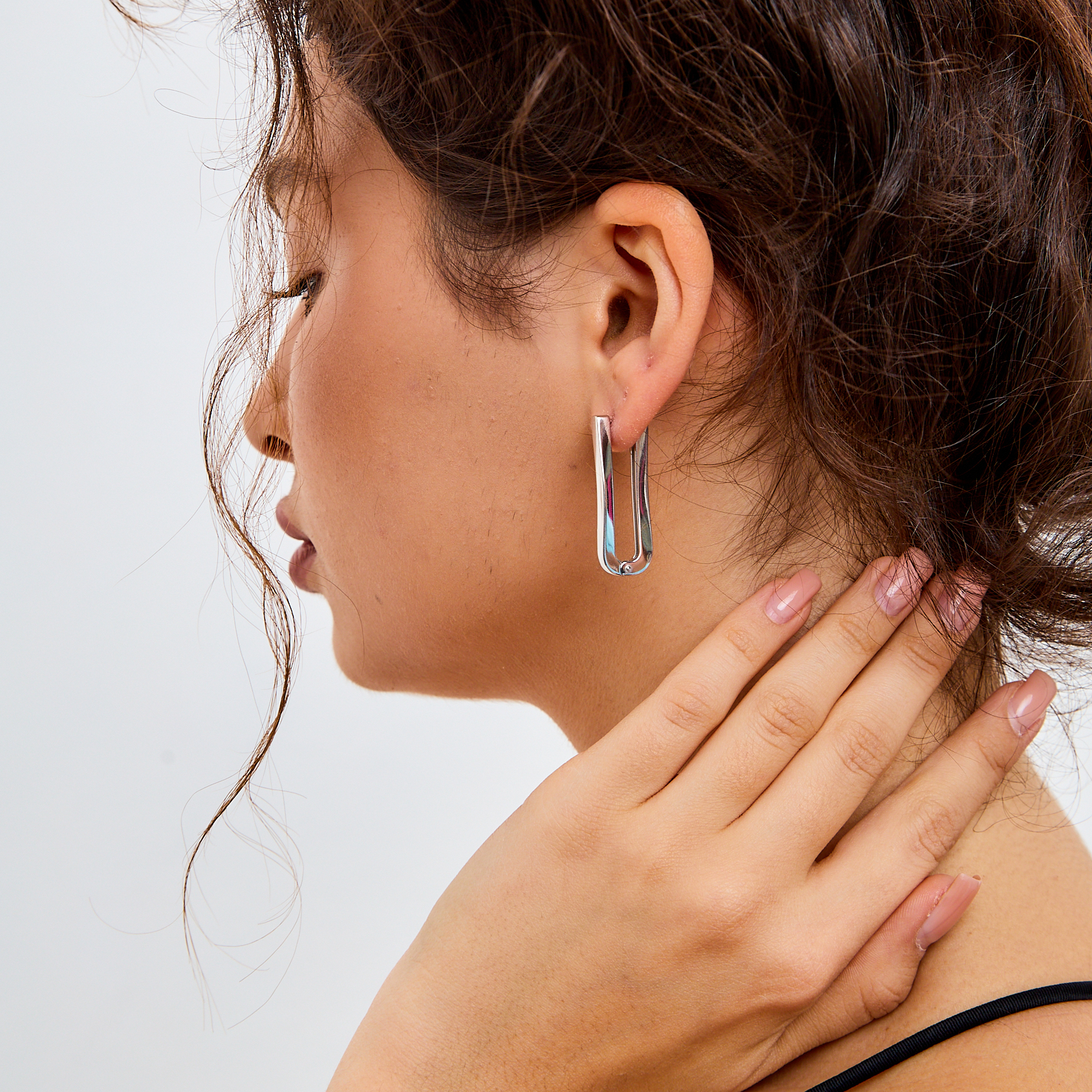 Серьги MARINO в родиевом покрытии