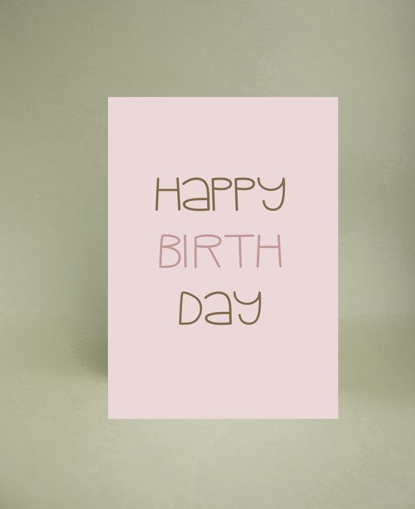 мини-открытка "Happy BIRTH day"