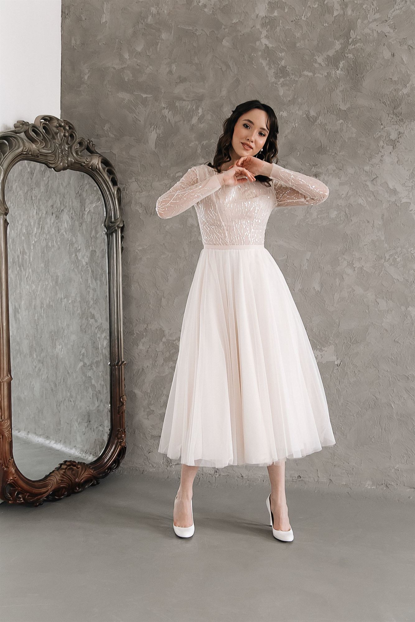 Свадебное платье Азура миди