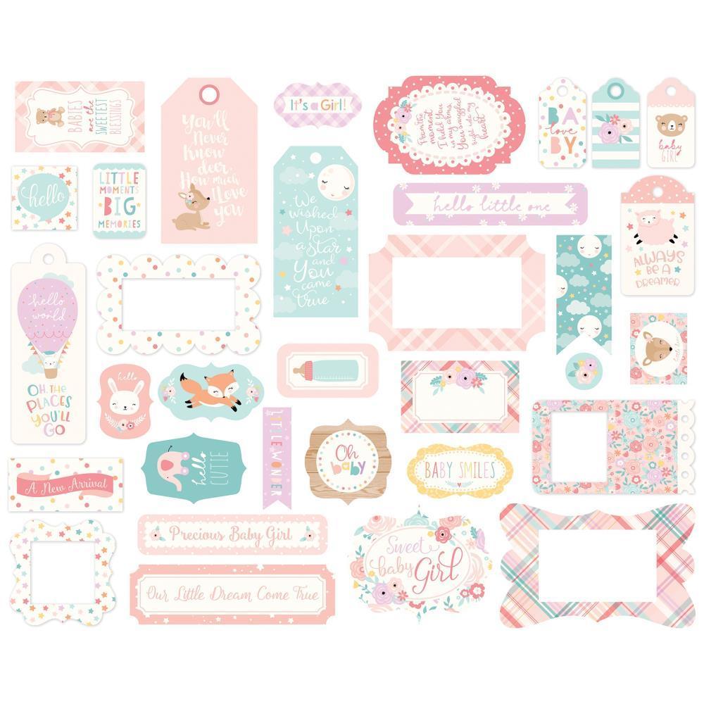 Высечки Hello Baby Girl Frames & Tags Echo Park Paper