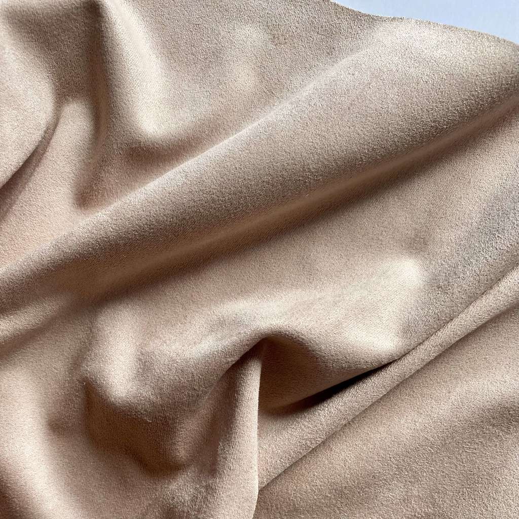 Замша двусторонняя - Бежево-розовая