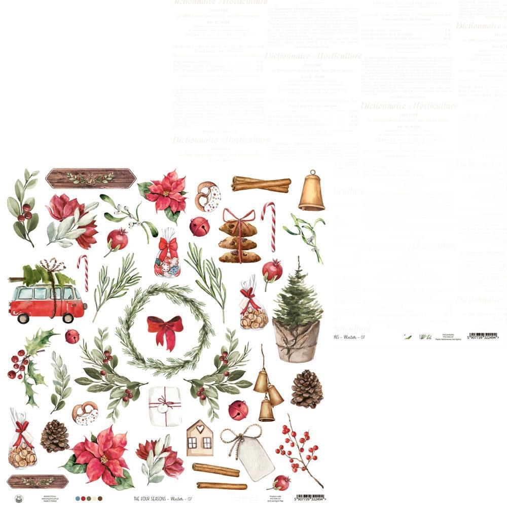 Двусторонняя бумага P13 The Four Seasons-Winter 12"х12" - #07