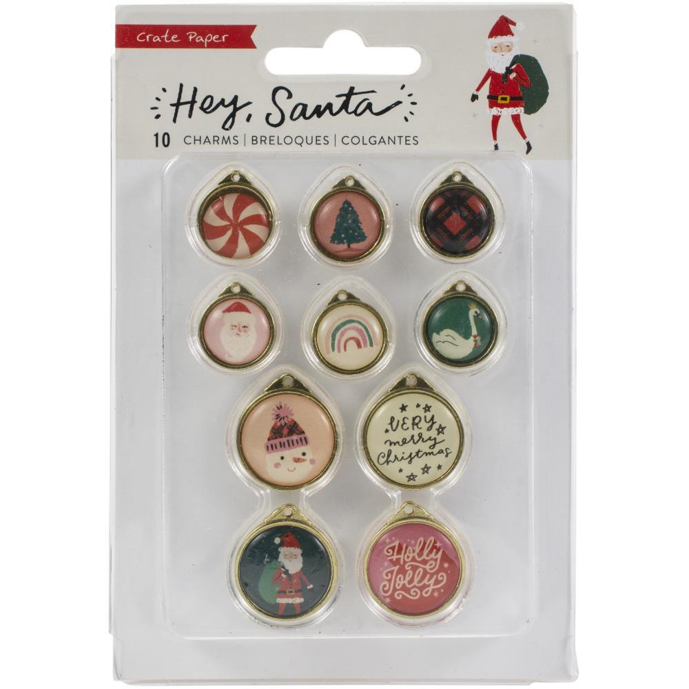 УЦЕНКА! Декоративные металлические подвески Hey Santa by Crate Paper