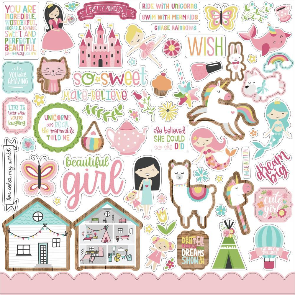 Стикеры All Girl 12"X12" by Echo Park Paper