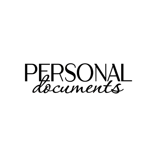 Надпись из термотрансферной пленки - PERSONAL documents