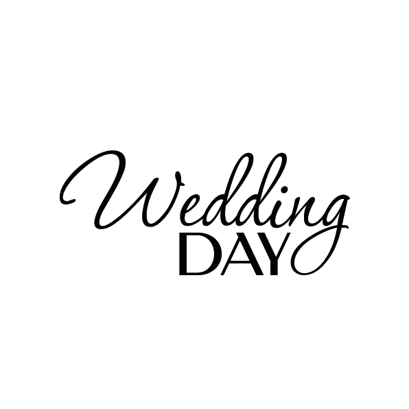 Надпись из термотрансферной пленки - Wedding DAY