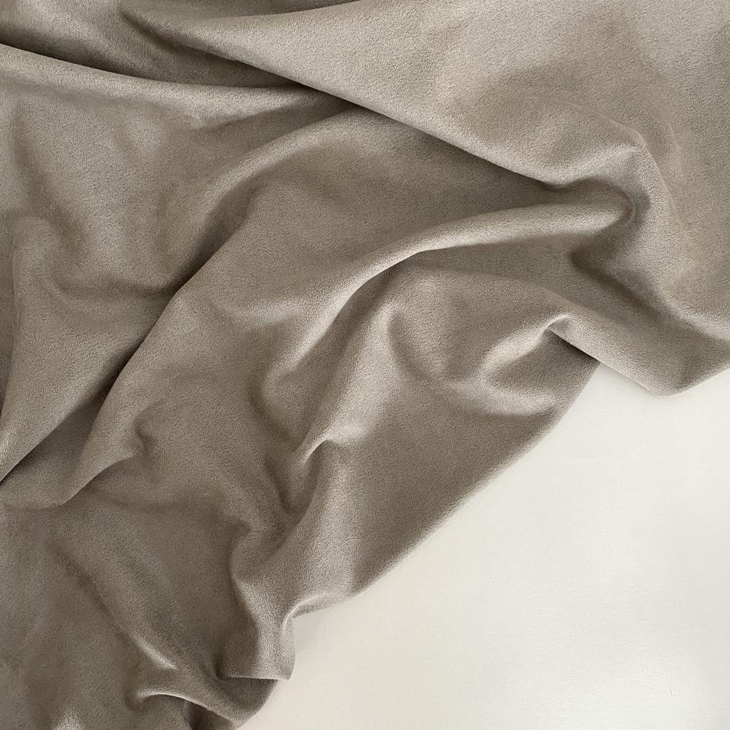 Замша двусторонняя - Бежево-серая