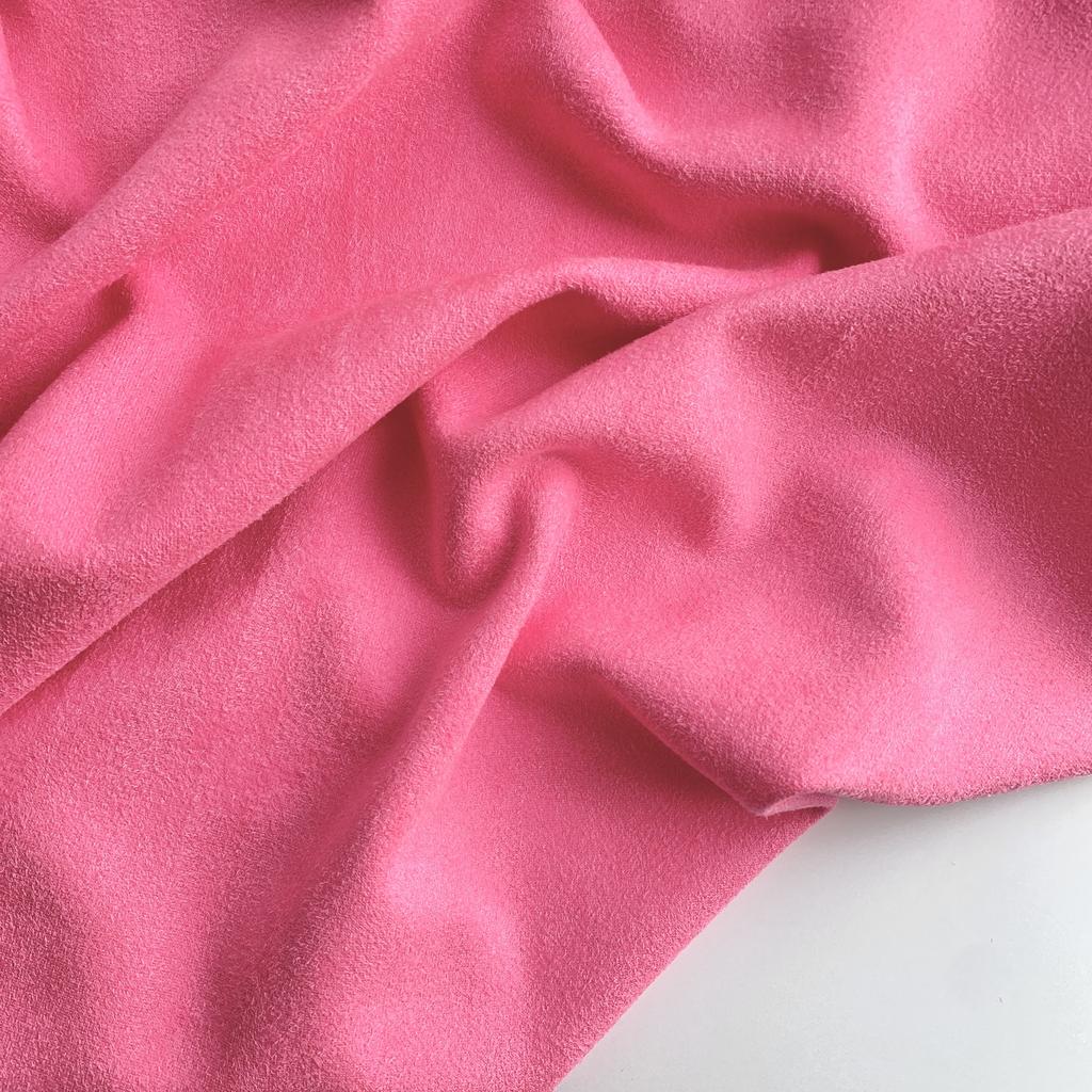 Замша двусторонняя - Ярко-розовая