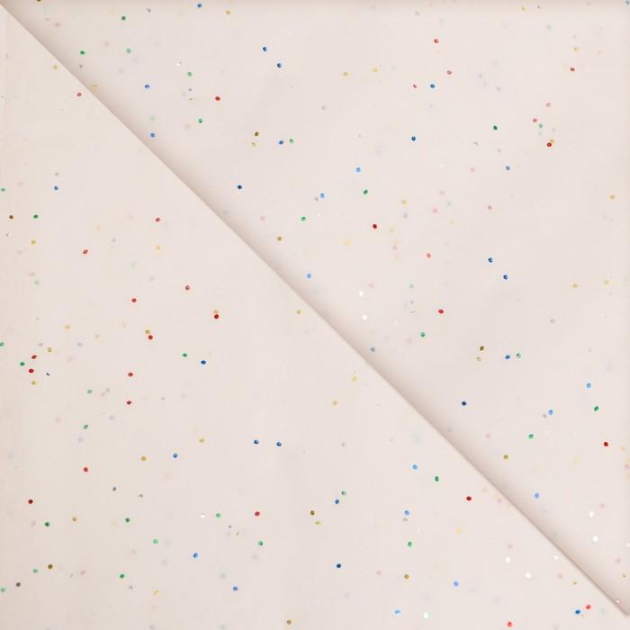 Бумага тишью 10 листов 50 х 66 см - белая конфетти