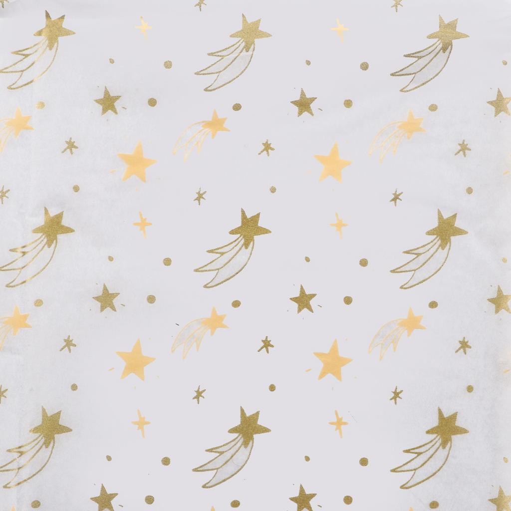 Бумага тишью 10 листов 50 х 66 см - новогодняя упаковка "Полёт"