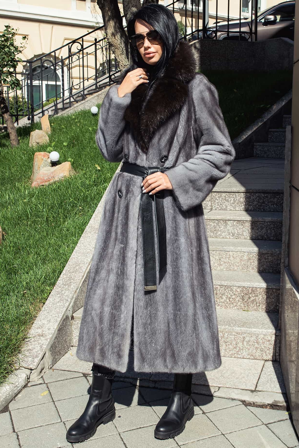 Шуба из меха норки