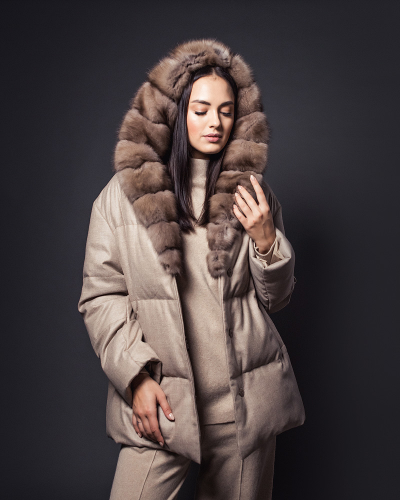 Пуховик из кашемира "LORO PIANA"