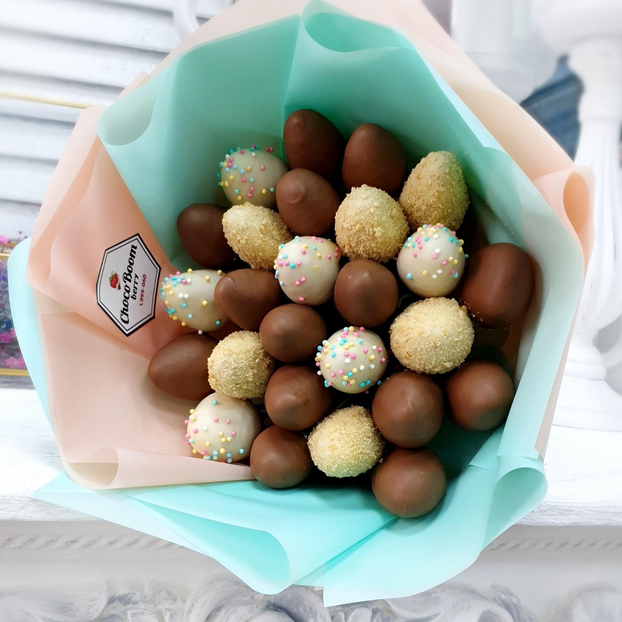 букет из клубники в шоколаде, клубничный букет купить сургут