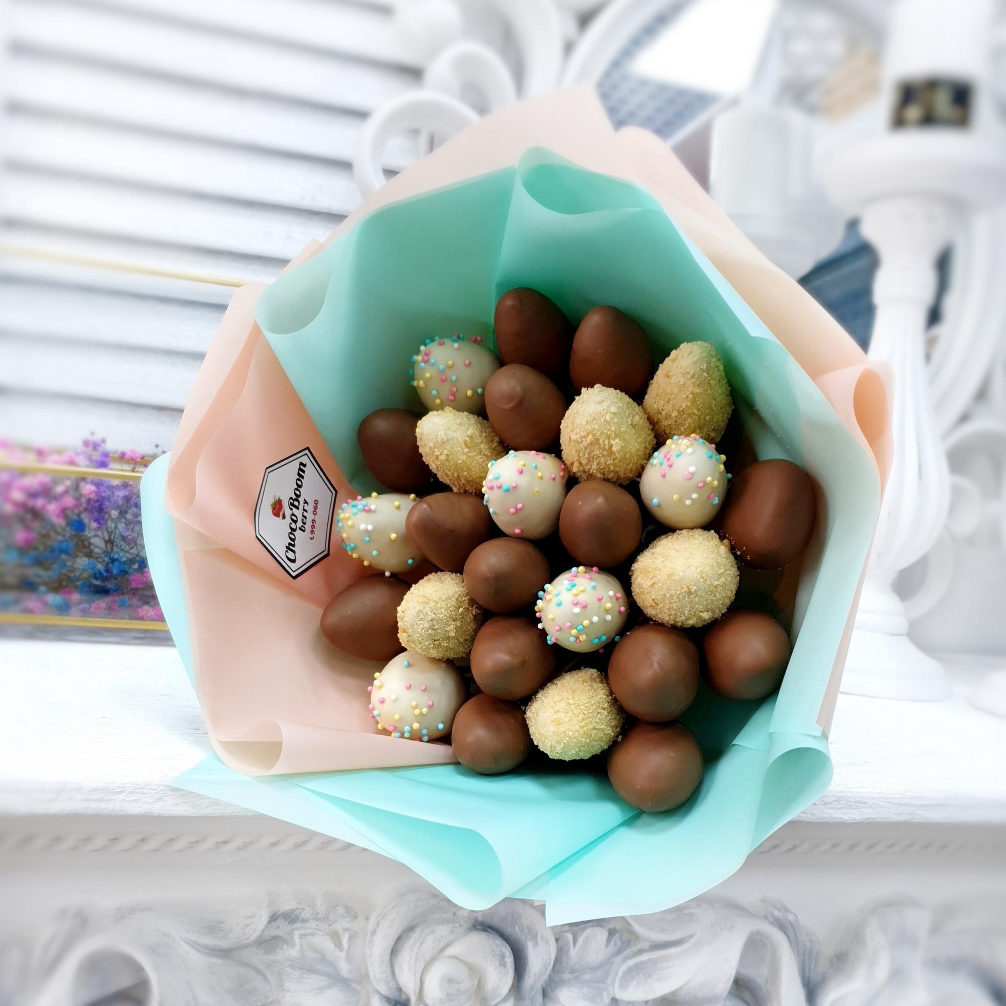 букет из клубники в шоколаде, клубничный букет купить сургут