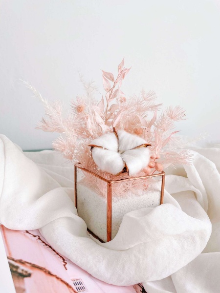 пентагончик с сухоцветами Пинки