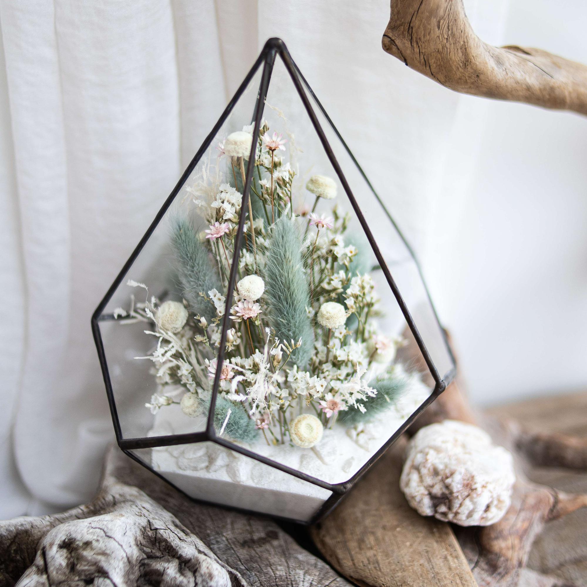 флорариум с сухоцветами Капелька (под заказ)