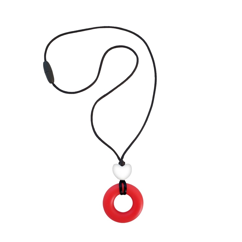 Силиконовые слингобусы-кулон / красно-белые
