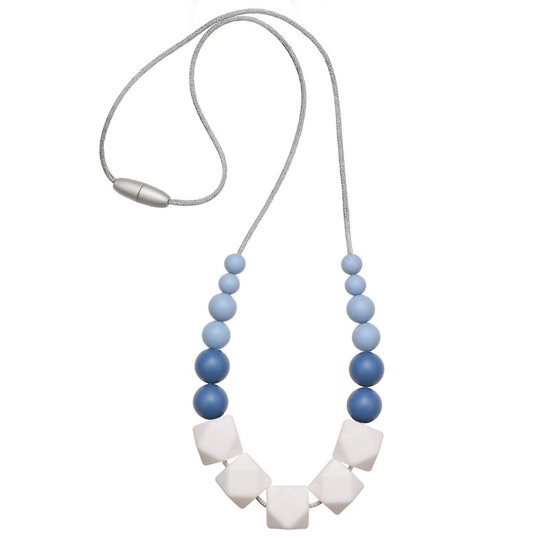 Силиконовые слингобусы Агата / бело-голубые