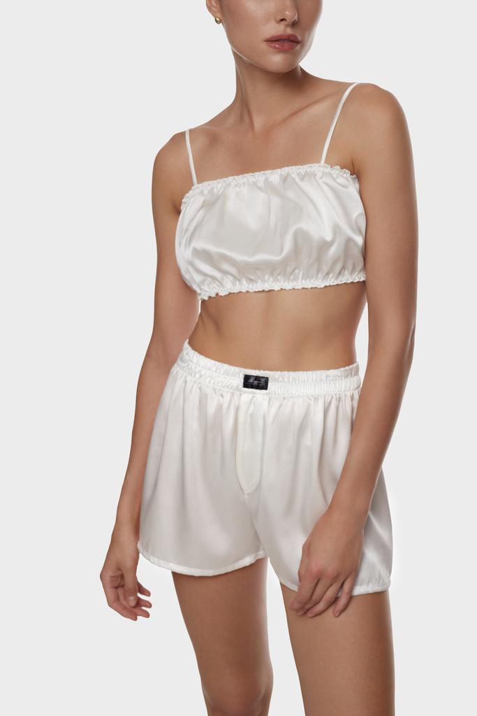 Комплект топ-бандо и боксеры из натурального шелка: выбрать цвет