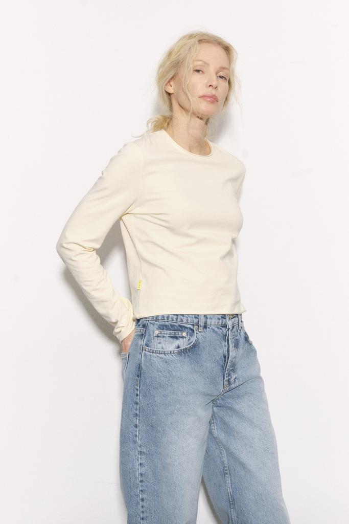 Лонгслив mini сливочная