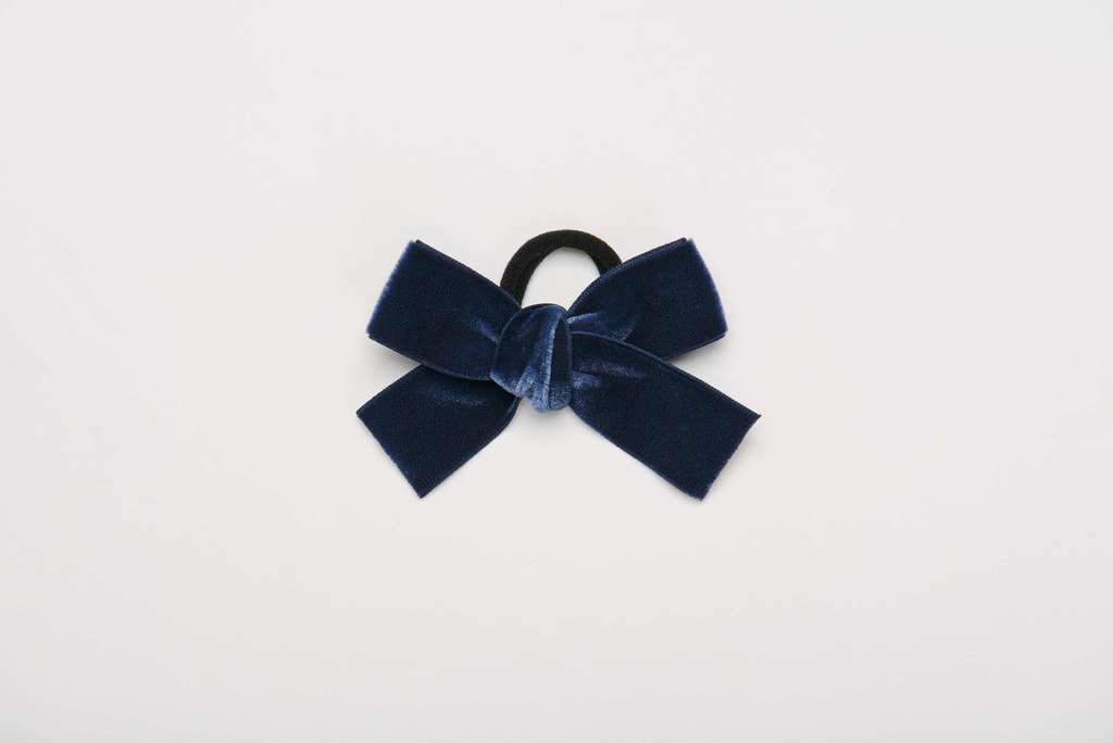 Резинка "Бантик mini" цвет: темно- синий