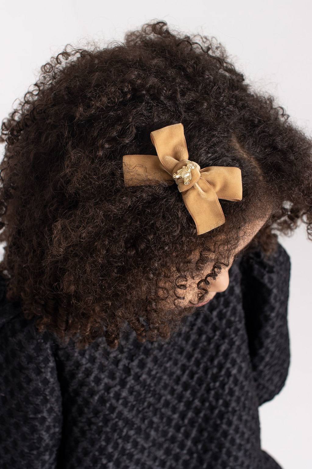 Заколка "Золотой мишка" mini, цвет: карамель