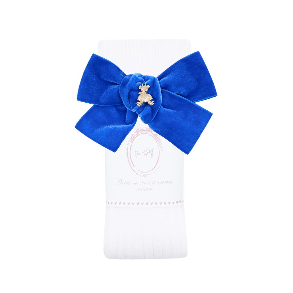 Гольфы RIB "Золотой мишка" цвет: белый/ синий