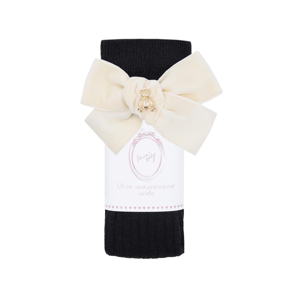 Гольфы RIB "Золотой мишка" цвет:  черные/молочный