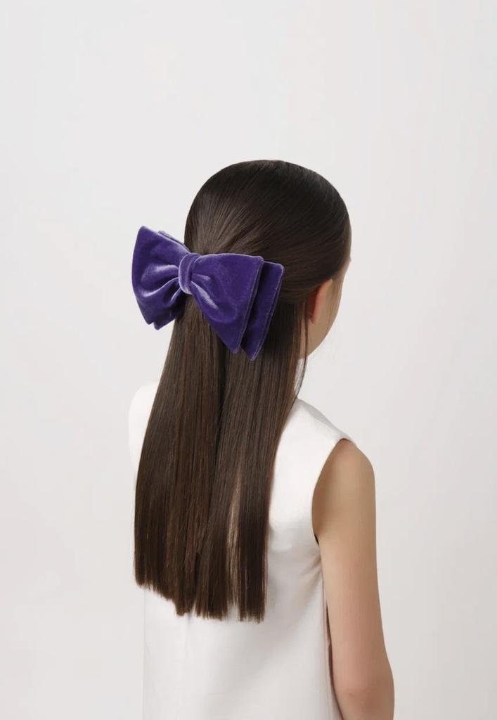 Бант на заколке Velvet Purple , размер L