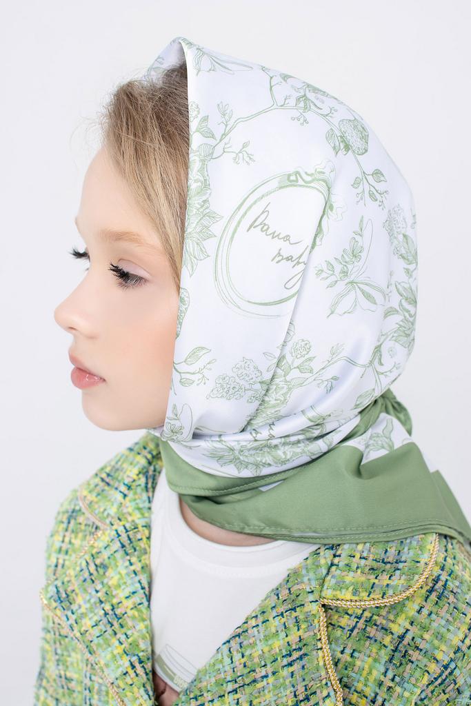 Шелковый платок Classic Vintage оливковый