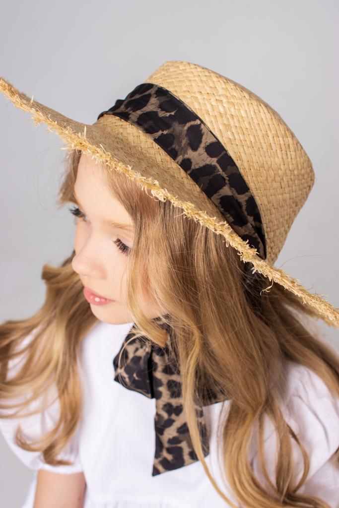 Шляпа соломенная с широкими полями "Leopard"