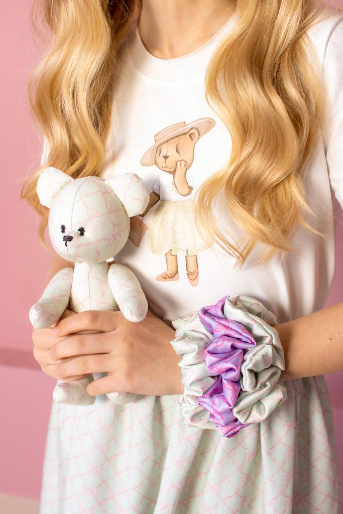 Игрушка мишка Color Dava фисташковый/персиковый