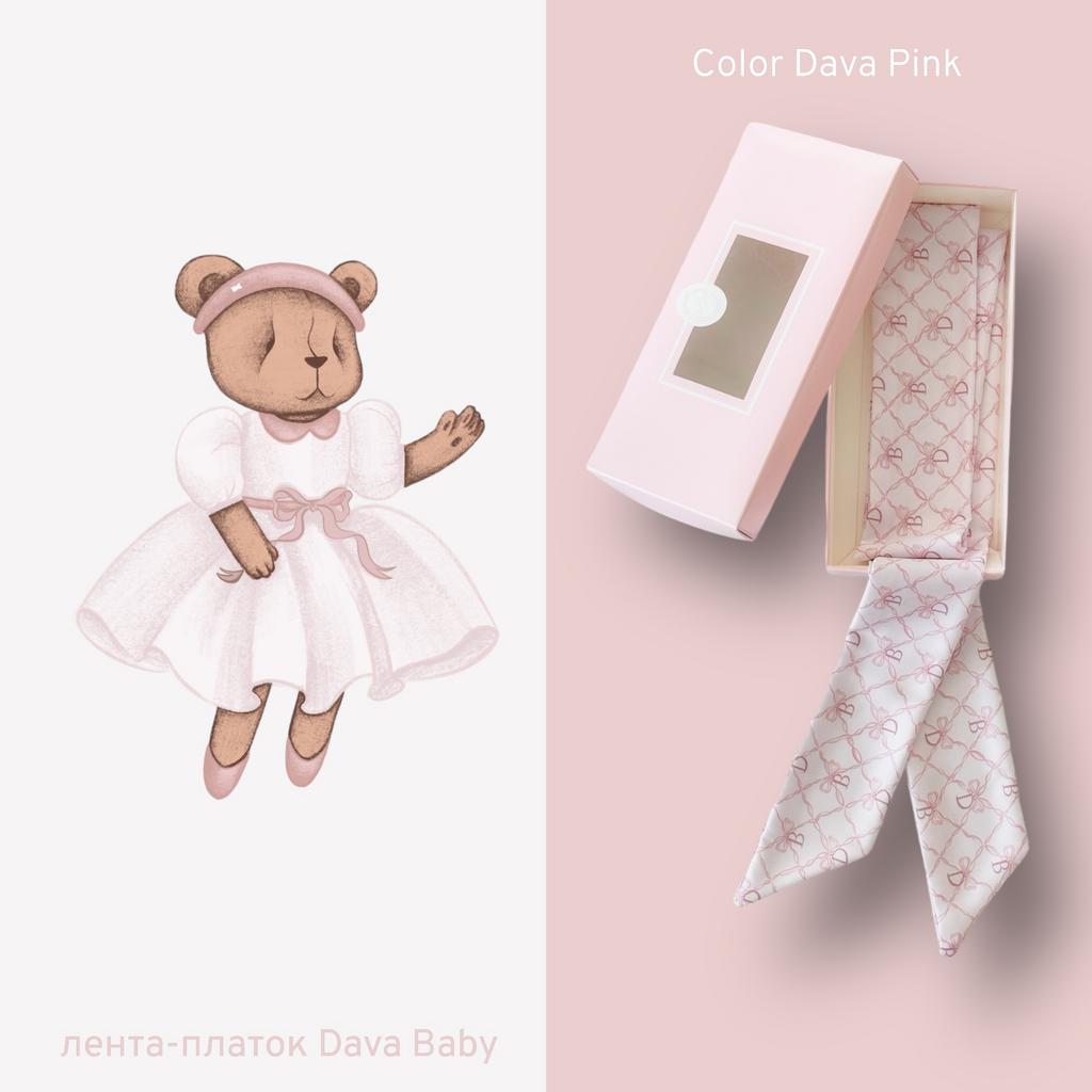 Платок-лента для шляпы DAVA цвет: розовая пудра